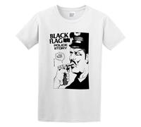 Black Flag Police Story Men's T-Shirt Unisex White Men Tees S