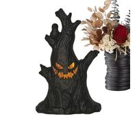 Black Flameless Candles Lampe électronique en forme de souche d'arbre avec | Bougie LED Halloween sans flamme pour cheminée, fête, mariage, Noël, bibliothèque, hôtel, maison, salle à manger