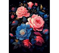 Black Flower Coloring Book: 500 Pages of Dark Blooms for Kids and Adults to Relax and Create.: A relaxing black flower journey with 500 pages of creative fun for all ages to enjoy.