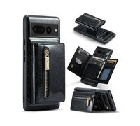 (Black)For Google Pixel 7 Pro DG.MING M3 Series Glitter Powder Card Bag Leather Case