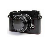(Black)For Olympus PEN-F Digital Camera Genuine Real Leather Protector Half Case Grip fp