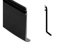 Black For Rain Guard - Barrière d'étanchéité en caoutchouc avec canal de drainage biseauté à 135° pour coulisser et battant, joint de seuil imperméable et coupe-vent (5 cm x 50 cm)