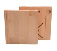 Black Forest Fox Extension de plan de travail pour VW T7 California - 30 x 26 x 2 cm - Hêtre massif - Housse de plaque de cuisson et planche à découper pour cuisine de camping-car