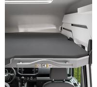 Black Forest Fox Lot de 2 draps-housses surélevés pour lit mezzanine VW Grand California 600 GC 600 up Grani (gris, BFF-VW-GC600up-SL-23)