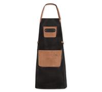 Black Forest Fox Tablier en cuir de buffle - Tablier de barbecue - Tablier de cuisine, marron foncé, taille unique