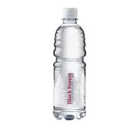 Black Forest Lot de 6 bouteilles d'eau minérale de 0,5 l (consigne comprise) douce, rafraîchissante et très digeste pour une alimentation pauvre en sel, pureté et fraîcheur de la Forêt-Noire dans