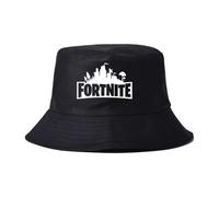 (Black)Fortnite Chapeau Seau Unisexe Casquette Pêche Visière Soleil Safari Chapeau d'été Camping
