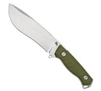 BLACK FOX GOLEM COUTEAU FIXE, LAME ACIER D2 STONEWASH, MANCHE G10 VERT OD BF-757 OD