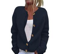 Black Friday 2024 Lâché Vente Flash Black Friday 2024 Date Gilet Femme Hiver Chaud Chic Cardigan Femme Long New Year 2025 Vente En Ligne Haut Femme Chic Et Elegant Hiver Chaud Pas Cher Bleu Foncé XL
