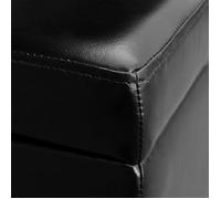 ""Black Friday"" Banc long de rangement - JILL - Meuble d'entrée - Bois Noir 116x39x44 cm - BB567