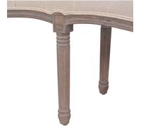 ""Black Friday"" Banc salon - JILL - Banquette/Coffre - Lin Bois massif 150x40x48 cm - Blanc crème BB17