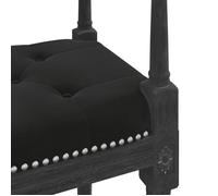 ""Black Friday"" Banc salon - JILL - Banquette/Coffre - Noir 110x40x70 cm - Velours BB97