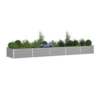 Black friday""Jardinière surélevée - Bac de Jardin/Jardinière fleurs - Grand profonde - Gris clair 195 x 100 x 45cm Acier galvanisé 4