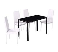 ""Black Friday""Set table et chaises Pour manger/CUISINE - pour repas/salle de séjour - Ensemble de table à manger cinq pièces noir et