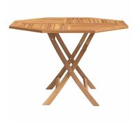 ""Black Friday"" Table pliable de jardin - BURKE - Cadre solide - 110x110x75 cm bois massif de teck TTT970