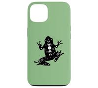 Black Frog Mystical Stars Moon Phases Witchy Coque pour iPhone 13