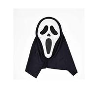 (Black)Fun World Ghost Face Bloody Bling Mask Costume, Scary Halloween Costume Prop Ghost Mask, Horror Cosplay Accessory for Adults and Kids