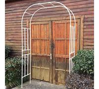 Black Garden Arch, Sturdy White Arch for Climbing Plants, Weather-Resistant Metal Trellis, 240cm High Stable Arch for Pergola and Pathway Decoration
