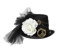 Black Gear Chapeau haut-de-forme élégant pour homme et femme en steampunk