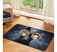 Black German Shepherd Puppy German Shepherd,Waterproof Pet Feeding Mat,PU Leather Placemats for Cat Dog Water Bowl,Food Mats,30x45cm