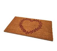 Black Ginger Grand paillasson décoratif en fibre de coco avec motifs de la nature (cœur de fleurs)