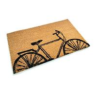 Black Ginger Grand paillasson en fibre de coco naturelle avec grand vélo vintage