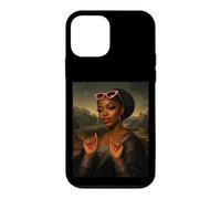 Black Girl Afro Mona Lisa Baddie Black History Coque pour iPhone 12 Mini
