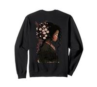 Black Girl Asian Heritage Culture Blossom Cherry Sakura Sweatshirt