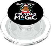 Black Girl Magic Melanin Mrs Claus Cheveux naturels Afro Queen PopSockets PopGrip pour MagSafe