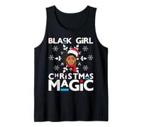Black Girl Magic Melanin Mrs Santa Claus Flocon de Neige Noël Débardeur