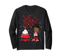 Black Girl Santa Holiday Afro-American Christmas Believe Manche Longue