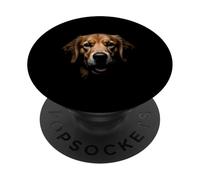 Black Golden Retriever Dog Jaune Retriever Face PopSockets PopGrip Adhésif