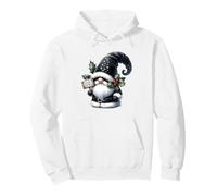 Black Goth GNOME with Bah Humbug Sign for Xmas Funny Santa Sweat à Capuche