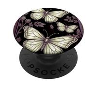 Black Gothic Dark Butterfly Goth Purple Yellow Butterflies PopSockets PopGrip Adhésif