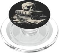 Black Gothic Occult Book Lover Reading Skull Bookish PopSockets PopGrip pour MagSafe