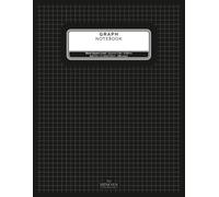 Black Graph Notebook - 8,5x11 in - 100 pages: Large Graph Paper Notebook of 1/4 grid for Math, Engineering, Drawing & School | Clean Minimalist Black ... & Creative Work. (21,59x27,94 cm)
