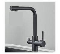 Black Gris Waterfilter Tap Kitchen Faucecets Bouxeur Bothing Welling Filter Filter Faucet Tap Tap Chaud Cold Water Tap pour la Cuisine (Noir Mat)