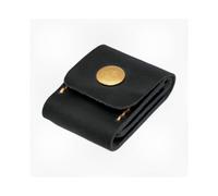 (black) Guitar Pick Storage Organizer with 3 Compartments, PU Leather Gift Picks Holder for Acoustic and Electric Guitars, Ideal for Music Enthusiasts