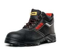 BLACK HAMMER Bottes de sécurité en cuir noir pour homme S3 SRC Embout en acier Bottines de travail 5993 (41 EU)