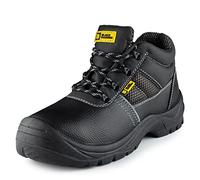 BLACK HAMMER Bottes de sécurité pour hommes antidérapantes avec embout en acier S3 SRC Chaussures de travail 1471 Noir (42 EU)