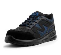 BLACK HAMMER Chaussures de Sécurité Homme Légères Formateurs avec Embout en Acier & Semelle intercalaire en Acier Résistantes aux Perforations Idéales pour Le Travail Antidérapantes 8892 (43 EU)
