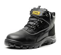BLACK HAMMER Chaussures de Sécurité Hommes Bottines de travail Cuir Lisse Légère Chaussures de Trekking de Construction Bout en Acier et Semelle Intercalaire en Acier Résistant à l'eau 7752 (40 EU)