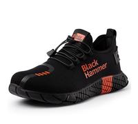 BLACK HAMMER Formateurs de Travail de sécurité pour Hommes Chaussures Utilitaires et Professionnelles Vêtements de Jour de Construction Embout en Acier Protection des Pieds antidérapante 2000 (44 EU)