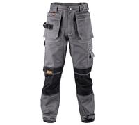 BLACK HAMMER Pantalon de Travail de Sécurité pour Hommes Confortable Pantalon Cargo Utilitaire Plusieurs Poches avec Genouillère Vêtements de Travail Professionnels Zilla (Graphite 30W / 31 Regular)