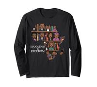 Black History Education Freedom Carte Afrique pour Hommes, Femmes, Enfants Manche Longue