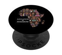 Black History Education Freedom Carte Afrique pour Hommes, Femmes, Enfants PopSockets PopGrip Adhésif
