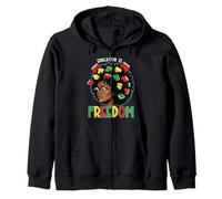 Black History Education is Freedom Afro Femmes Filles Enfants Sweat à Capuche