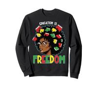 Black History Education is Freedom Afro Femmes Filles Enfants Sweatshirt