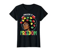 Black History Education is Freedom Afro Femmes Filles Enfants T-Shirt