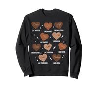 Black History Hearts Dream Like Martin Girls Kids Women Sweatshirt